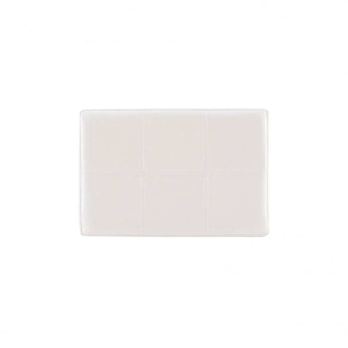 Tabouret Claridge de hauteur comptoir en tissu et sans dossier - blanc