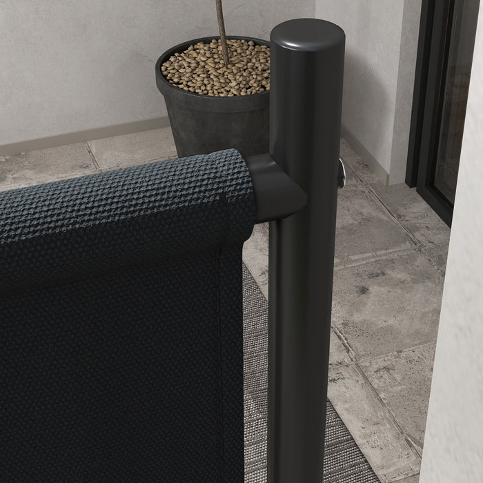 Outsunny Separateur De Piece, Ecran De Confidentialite Roulant 6pi, Noir