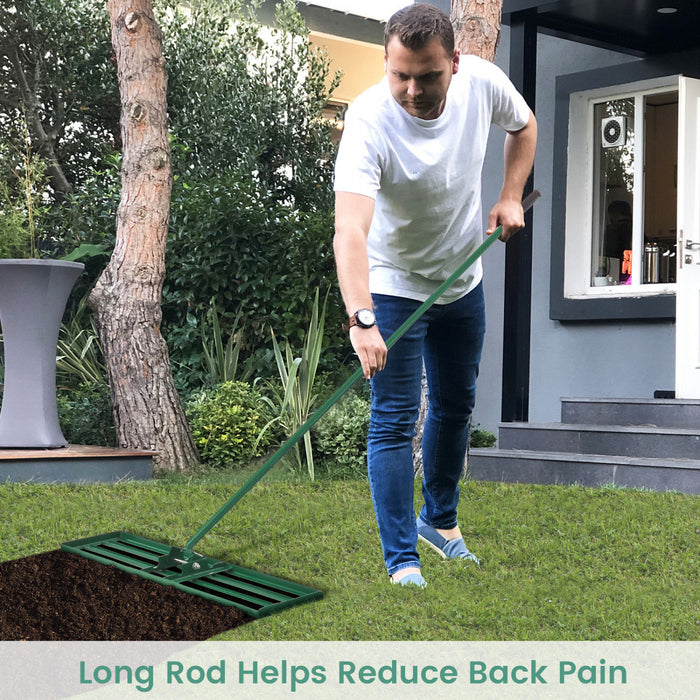 Costway Pelouse Nivelage Rake 36 \"x 10\" Outil De Pelouse De Niveau Pour Jardin Arriere-cour / Pelouse