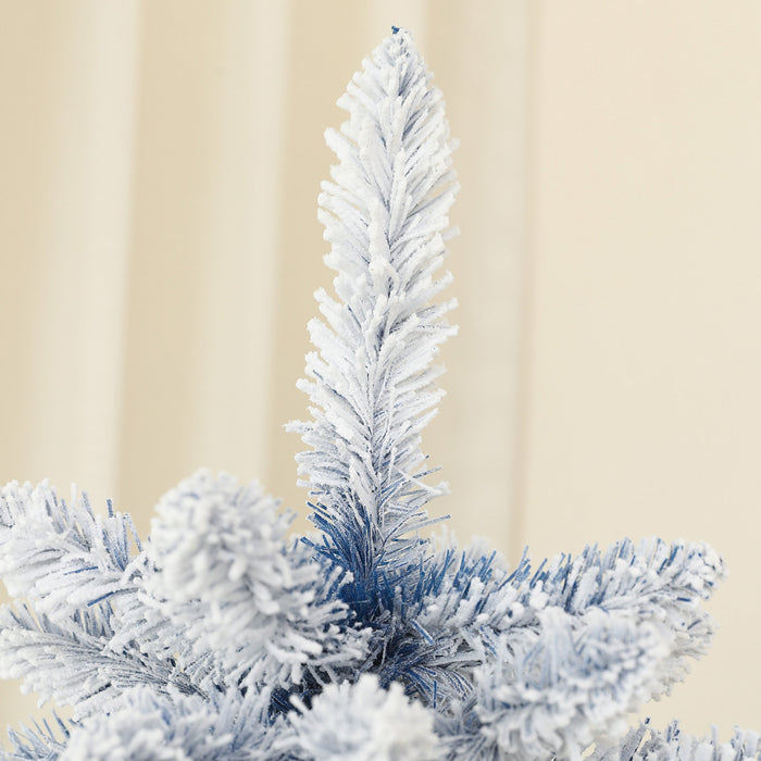 Homcom Arbre De Noel Artificiel De 7 Pi Avec Branches Floquees De Neige