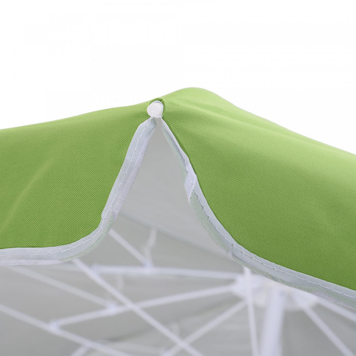 Outsunny Parasol De Plage De 6.7pi, Inclinable Et Sac De Transport, Vert