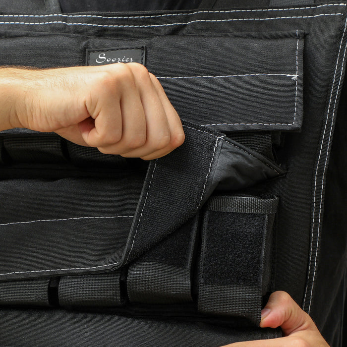 Soozier Gilet Leste Reglable 33 lb Avec 15 Poids En Metal