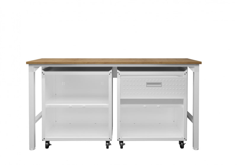 Ensemble de garage moderne Fortress 3 pieces en blanc