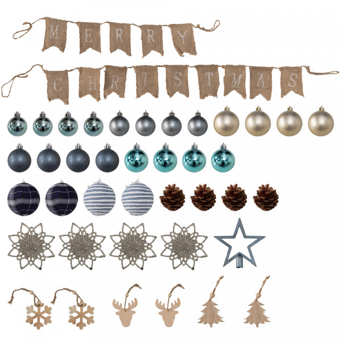 HOMCOM Sapin de Noel artificiel pre-eclaire de 5' avec LED et decorations