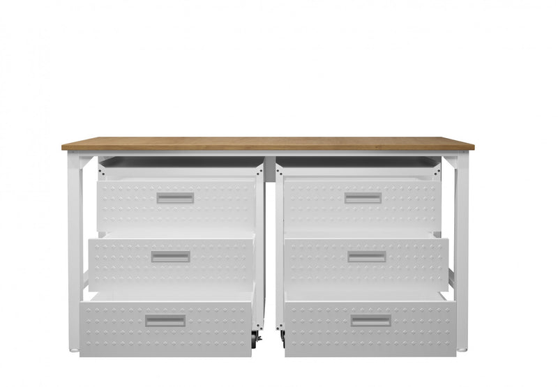 Ensemble de garage moderne Fortress 3 pieces en blanc