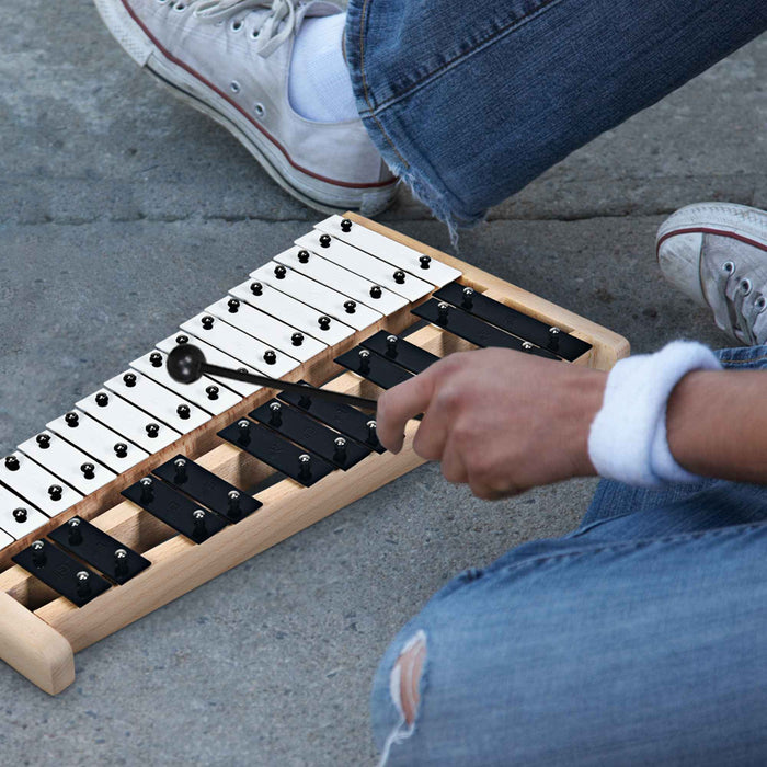 Costway Glockenspiel Xylophone Pliable 27 Notes en Aluminium, Instrument de Musique