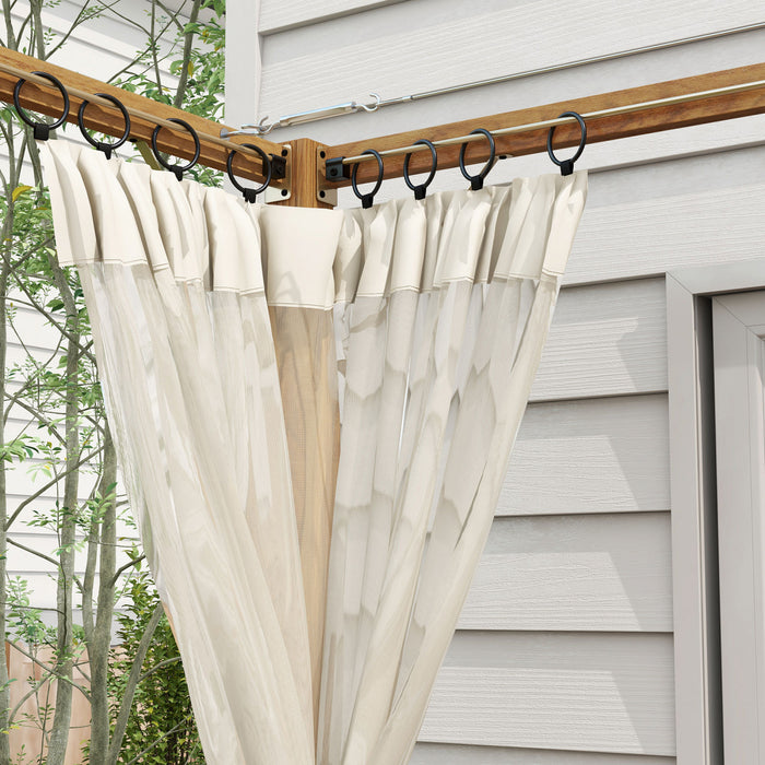 Outsunny 10 X 10 Ft Pergola Retractable Avec Parois Laterales En Filet