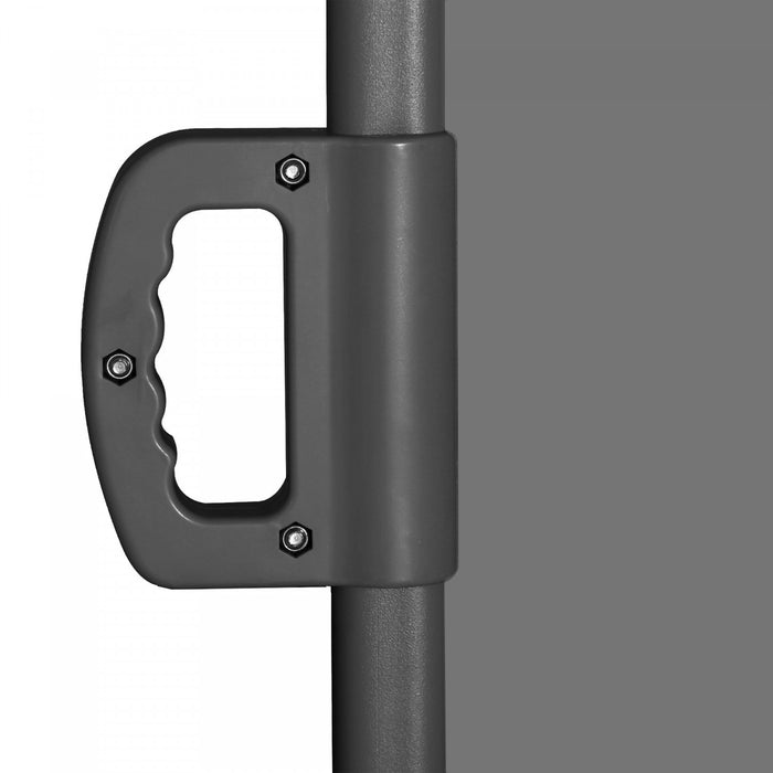 Outsunny 118\"x79\" Auvent Lateral Retractable Ecran D'intimite Pliable, Gris