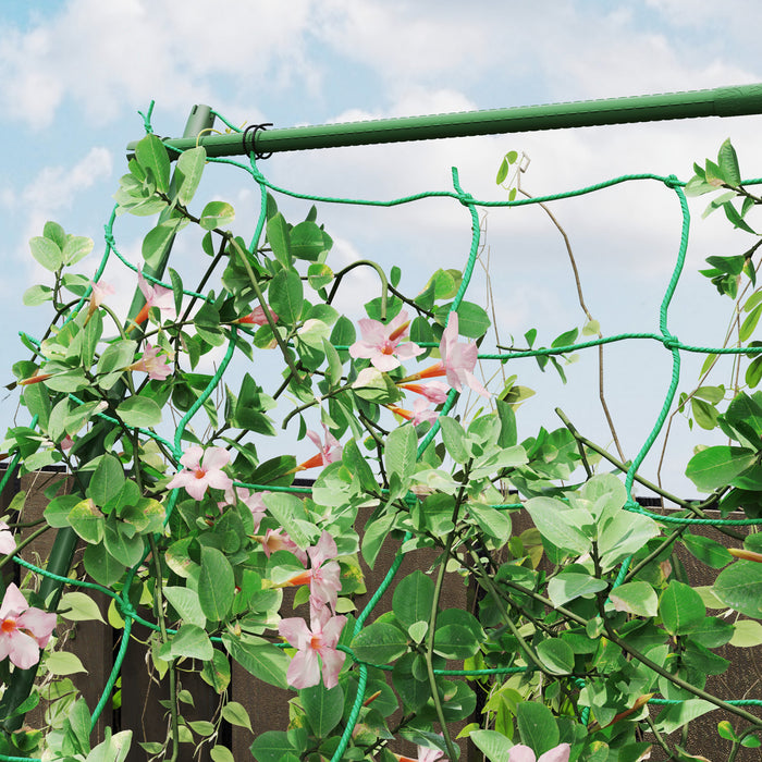 Outsunny Treillis Ajustable en A pour Concombres et Plantes Grimpantes