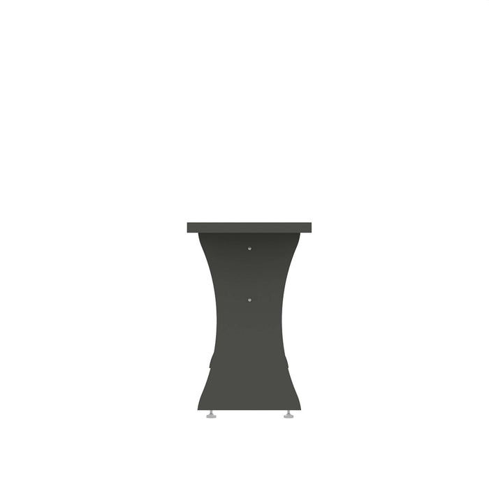 Banc de salle a manger Coney style mid-century moderne en gris charbon - Lot de 2