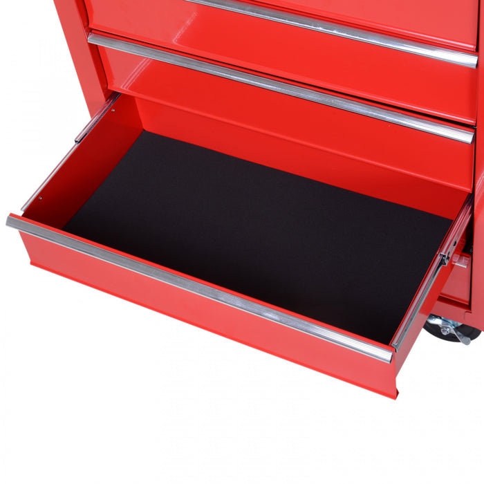 Homcom Coffre A Outils En Acier Verrouillable A 5 Tiroirs Poignee