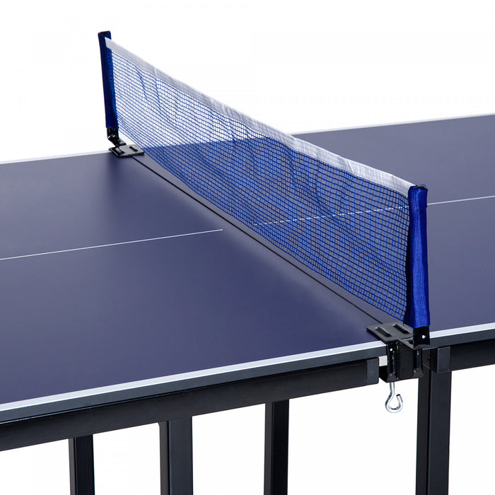 Soozier 1,8 X 0,9 M Table De Ping-pong Compacte De Taille Moyenne Table De Ping-pong Familiale Multi-usages Pliable Sur Pied Bleu