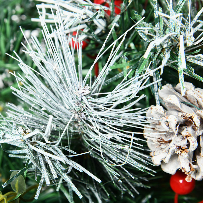 Homcom Paquet De 2 Sapins De Noel Artificiels Pre-illumines