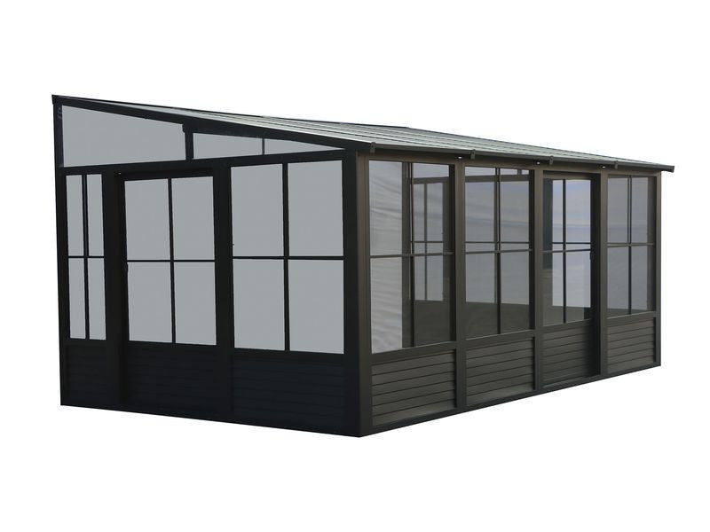 Florence - Solarium Mural 10x16 Toit Metal Noir