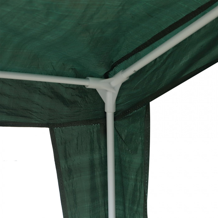 Outsunny 11x8ft Portable Party Gazebo Tente Activite De Plein Air Abri Soleil Jardin Carport Tente Auvent Avec Jambe Slant Vert