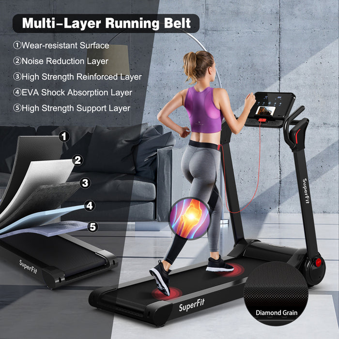 Tapis De Course Pliable 2,25cv Superfit Avec Haut-parleur Bluetooth