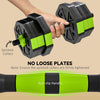 Soozier 6-in-1 Adjustable Dumbbell Set, 44lbs Free Weights Set, Green