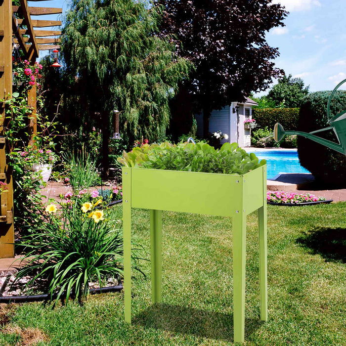 Costway 24'' X12'' En Plein Air Eleve Jardin Plante Stand Souleve Haut Lit De Fleurs Boite