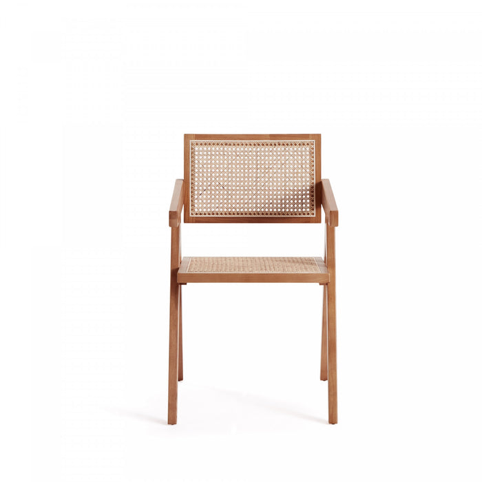 Fauteuil en bois au style industriel chic Hamlet en coloris naturel - Lot de 2