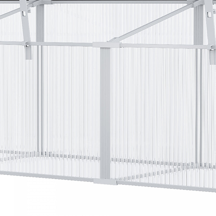Mini Serre De Jardin Serre A Tomates 181l X 51l X 51h Cm 3 Pannneaux Toits Ouvrables Alu. Polycarbonate