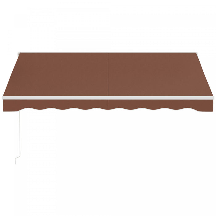 Outsunny 10' X 8' Auvent Retractable Electrique Avec Telecommande, Cafe