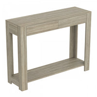 Console de 40 po avec 2 tiroirs et tablette - taupe foncé
