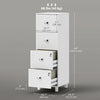 HOMCOM Vertical File Cabinet with 4 Drawer, Lock, for A4 Letter, White
