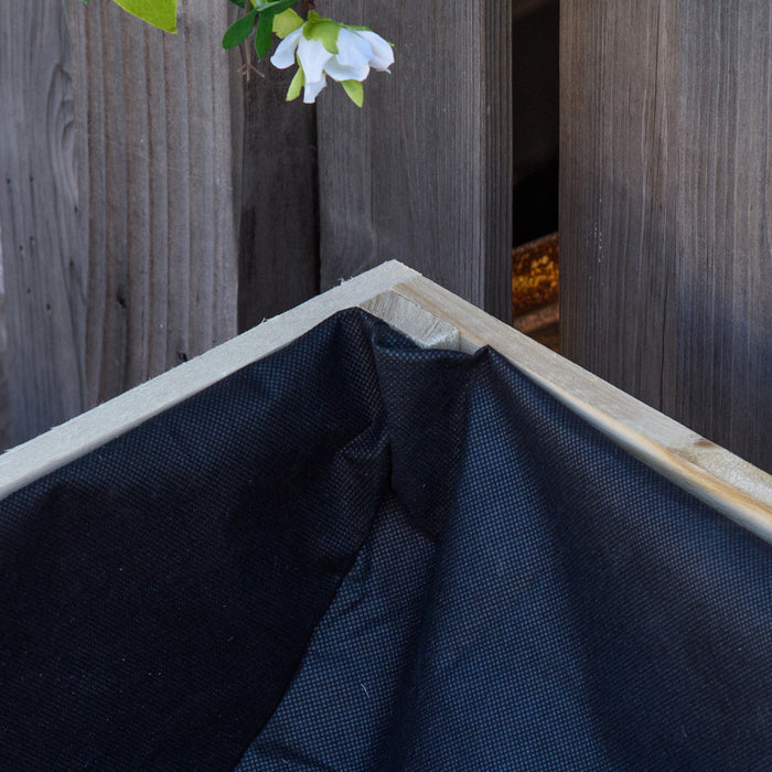 Outsunny - Lit De Jardin Sureleve De 43\" X 24\", Jardiniere Surelevee En Bois Avec Tissu Non Tisse Pour Les Legumes, Les Fleurs Et Les Herbes Dans Le Patio, Le Jardin Et Le Balcon.