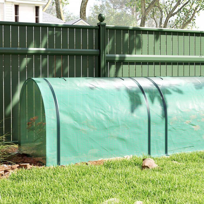 Outsunny Serre Mini-tunnel Avec Couverture En Polyethylene Pour Le Jardin