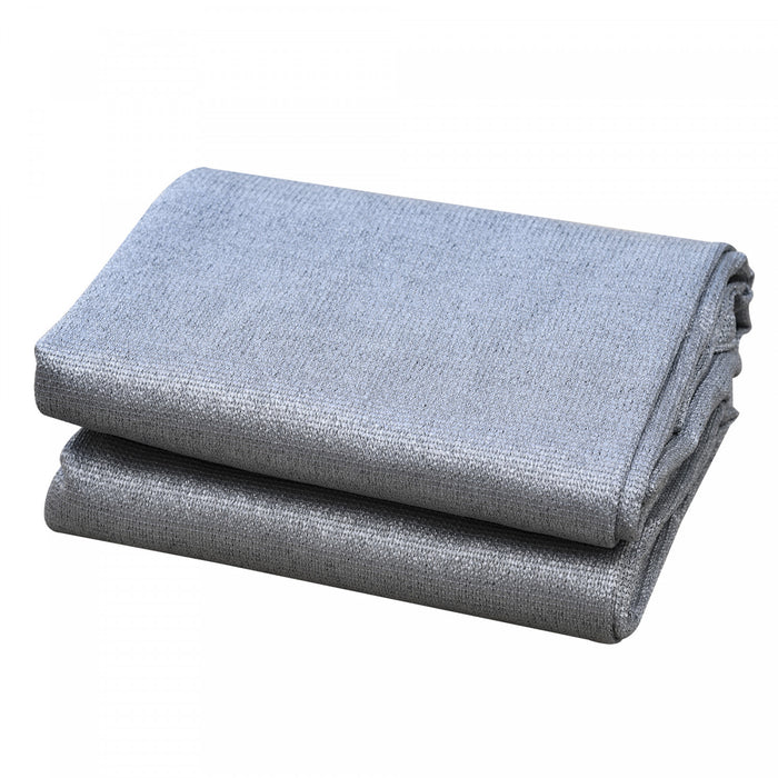 Outsunny 12' Canopee Voile D'ombrage Triangle Pour Jardin, Couverture De Protection Uv, Abri De Pelouse Pour Patio Exterieur Avec Sac De Transport, Gris