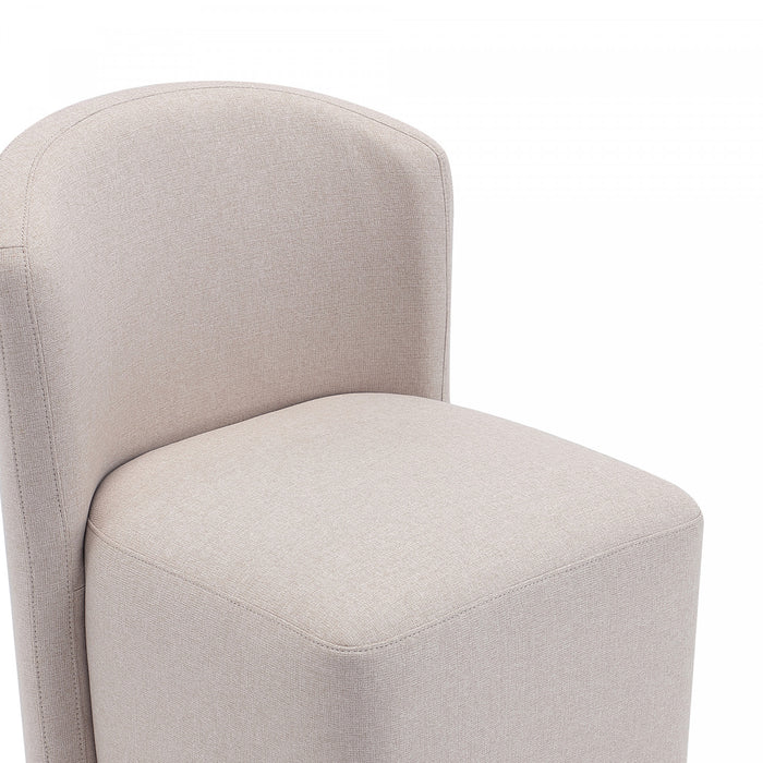 Chaise d’appoint contemporaine moderne Hearth, rembourree, coloris orge