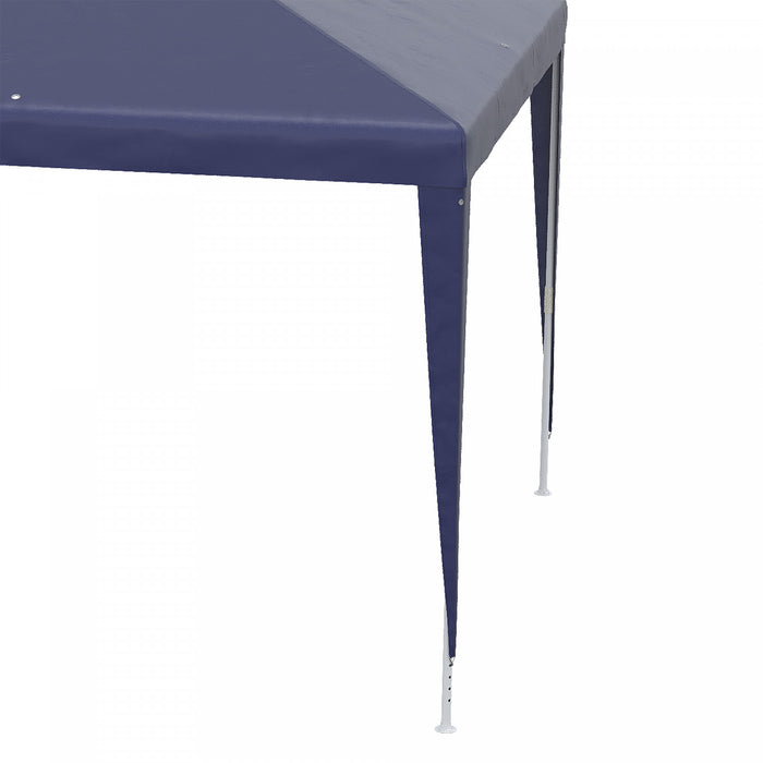 Outsunny 10x10pi Tente De Fete Portable Gazebo, Auvent De Jardin Pliant Abri D'evenement Parasol D'exterieur, Bleu Fonce