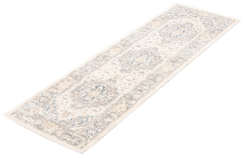 Carpette longue Bijara bleue - 2 pi 8 po x 8 pi 2 po 