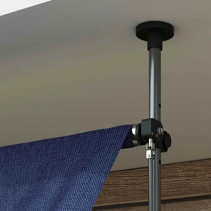 Auvent Retractable Outsunny 10' X 3', Autoportant Et Sans Vis, Bleu