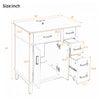 Savannah 30 Inch Bathroom Vanity with Ceramic Sink and Spacious Storage Cabinet, Grey | Savannah Meuble de salle de bain 30 pouces avec vasque en ceramique et armoire de rangement spacieux, Gris