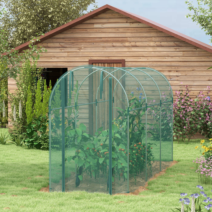 Outsunny Cage De Culture, Tente De Protection Des Plantes De 4' X 12', Vert