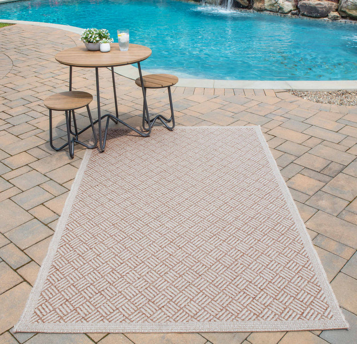 Tapis Contemporain Eve 5'0\" x 7'6\" en brun