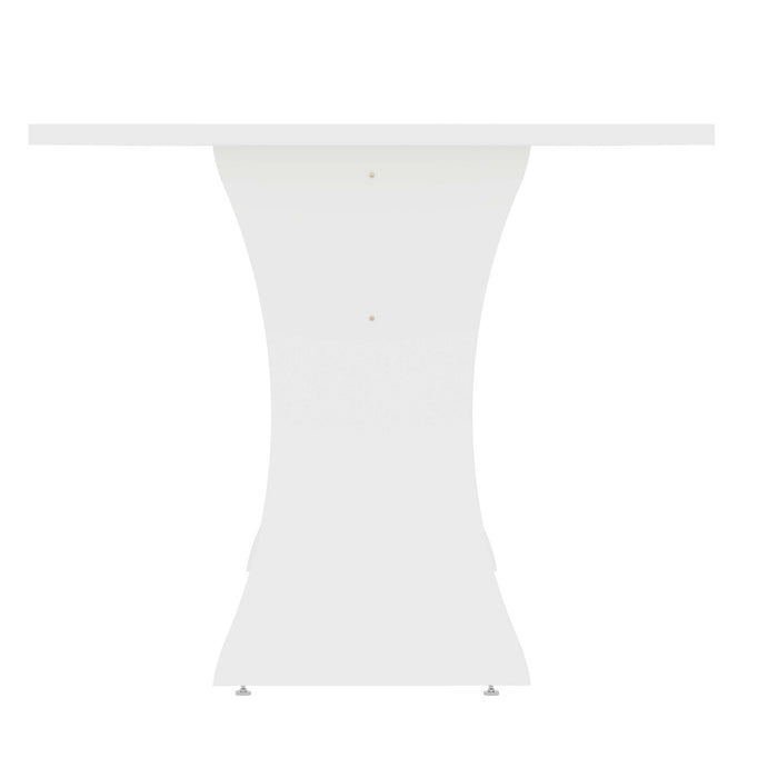 Table a manger Coney style mid-century moderne 53\" en blanc