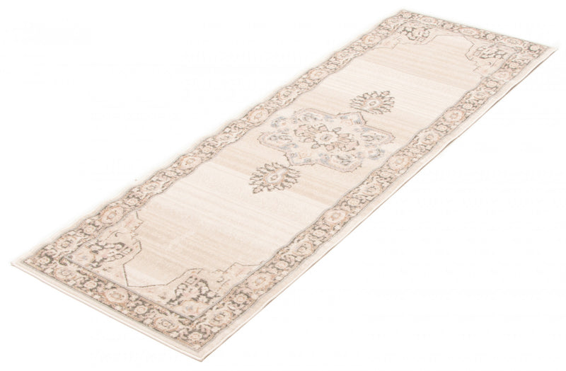 Carpette longue Myra ivoire - 2 pi 8 po x 8 pi 2 po   