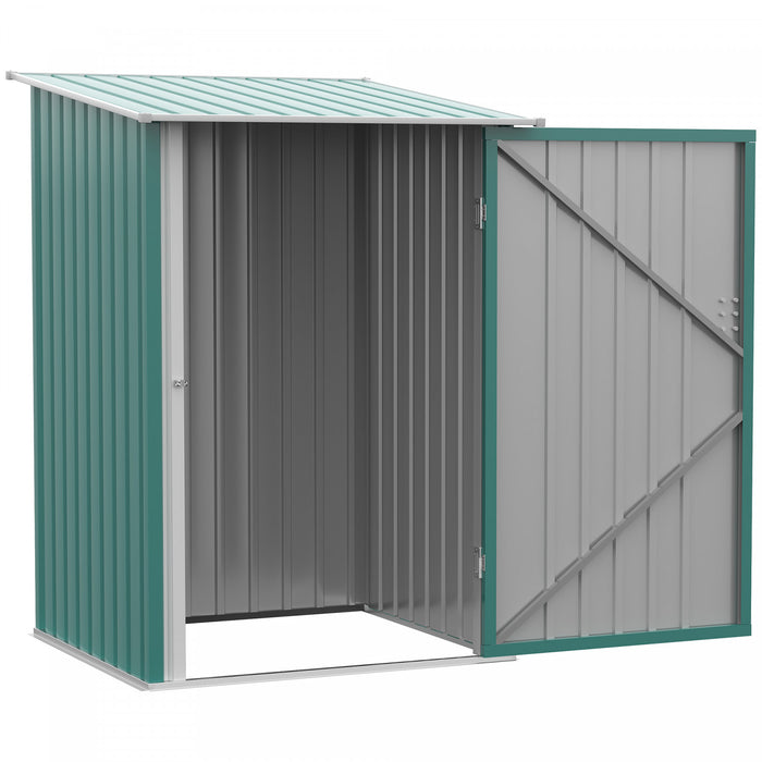 Outsunny Remise De Rangement De Jardin Adossee 3,3 Pi X 3,4 Pi, Vert