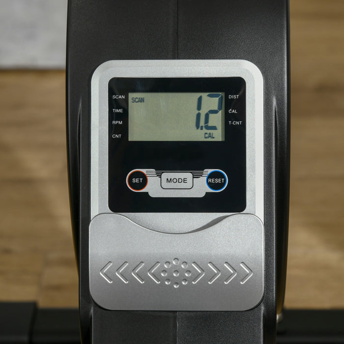 Soozier Rameur D'appartement Pliable Avec 8 Niveaux De Resistance Magnetique, Moniteur Numerique Et Roues De Transport Pour La Salle De Sport A Domicile