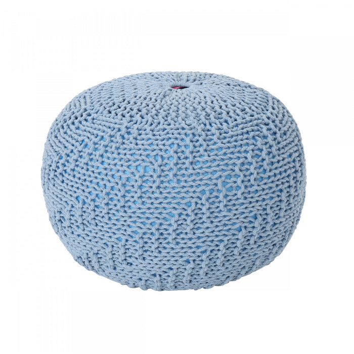Pouf Rembourré Murphy, 100 % Coton, - Couleur Bleu Sarcelle