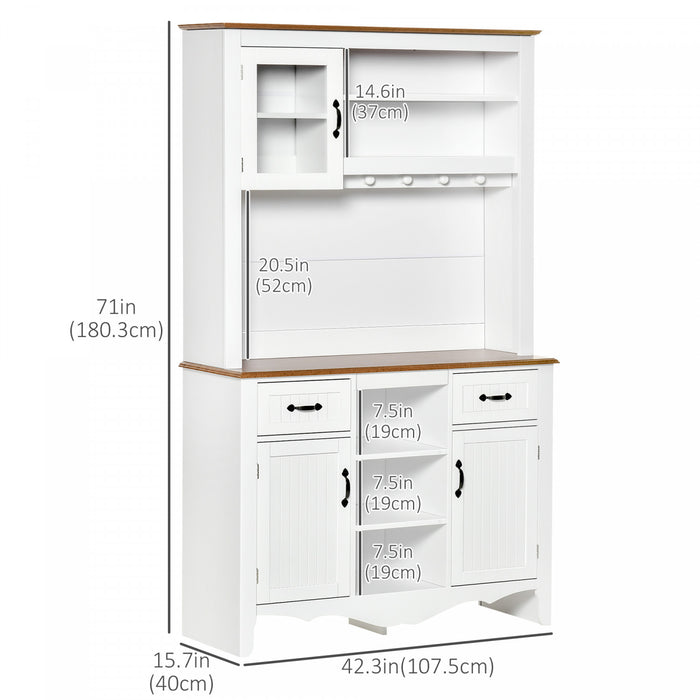 HOMCOM Buffet Vaisselier avec Tiroir et 3 Armoires