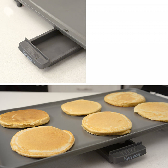 Plaque chauffante électrique antiadhésive Kenmore 10 po x 18 po, grise - KKNSEGGrey