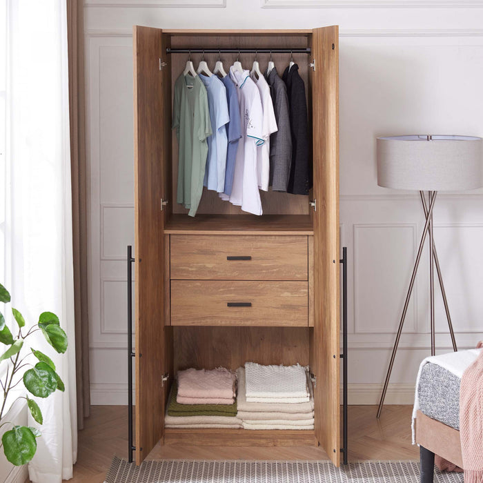 Armoire moderne Lee 32\" en brun dore