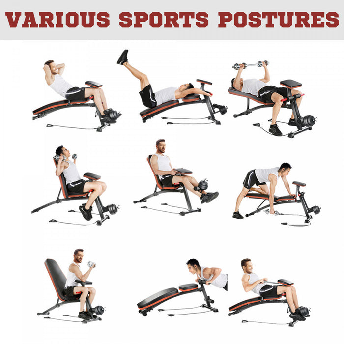 Soozier Banc de musculation pliable et reglable pour halteres