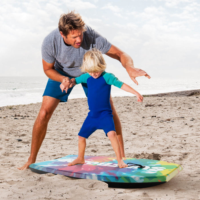 Costway 37\" Body Board Leger Avec Eps Core Xpe Deck Hdpe Fond Croissant Tail Colore