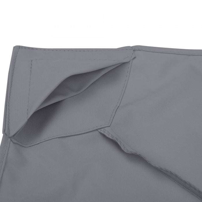 Outsunny 9,8 'x 9,8' Carre 2 Niveaux Gazebo Auvent Remplacement Couverture Superieure Exterieur Jardin Pare-soleil, Gris Fonce