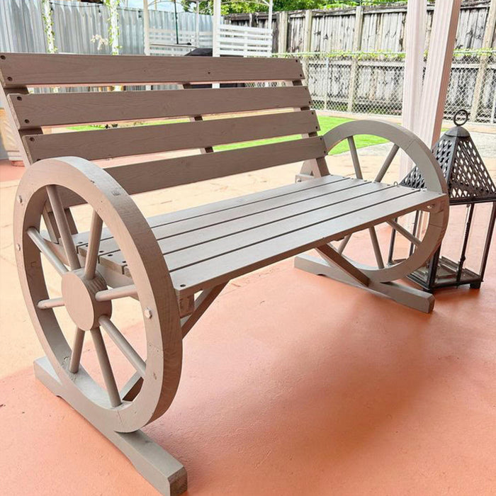 Outsunny Banc De Jardin En Metal De 50 Po Motif D'oiseaux Vintage