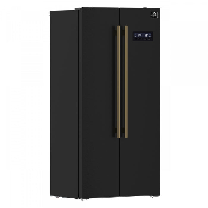 Refrigerateur cote a cote Salerno en noire de 33 po, 15,6 pi³ - FFRBI1805-33BLK